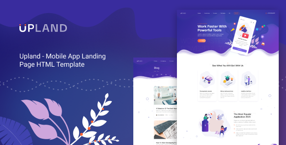 Upland v1.0 - Mobile App HTML Template