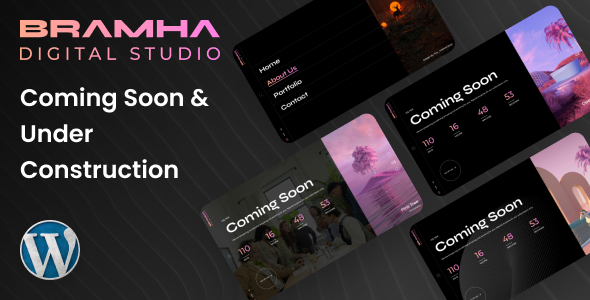 Bramha v1.0 - Coming Soon & Under Construction WordPress Theme