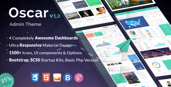 Oscar v1.3 - HTML Bootstrap 4 Admin Template