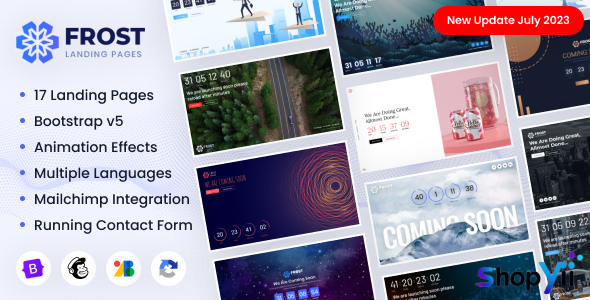 Frost v1.1 - Coming Soon, Under Construction Bootstrap 4 Template