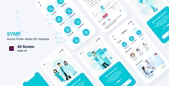 Symp v1.0 - Doctor Finder Adobe XD Template