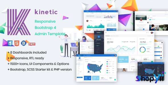 Kinetic v1.0 - HTML Bootstrap 4 Admin Template