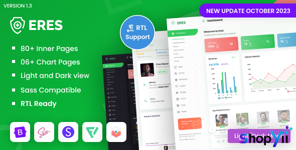ERES v1.0 - Hospital Admin Dashboard Bootstrap HTML Template