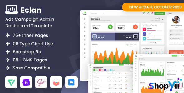 Eclan v1.0 - Ads Campaign Admin Dashboard Template