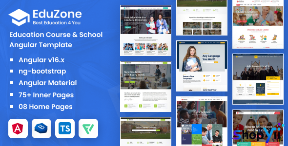EduZone v1.0 - Education Course & School Angular 10 Template