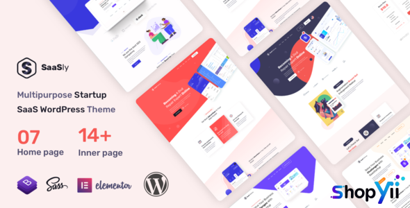 SaaSly v1.0.0 - Startup Landing WordPress Theme