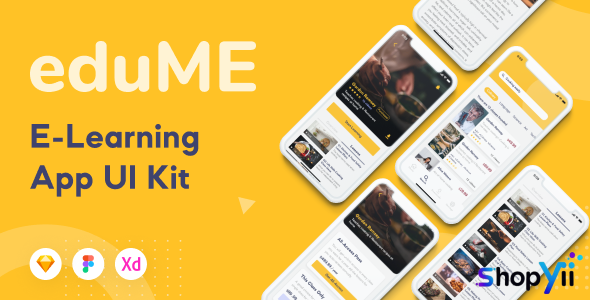 Edume v1.0 - E Learning App Mobile UI Kit