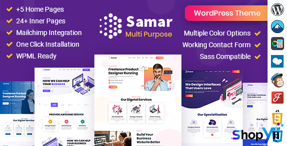 Samar v2.0 - Creative Agency WordPress Theme