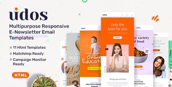 Udos v1.0 - Multipurpose Responsive E-Newsletter Email Templates