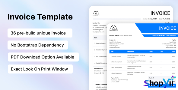 Invoma v1.0 - Invoice HTML Template