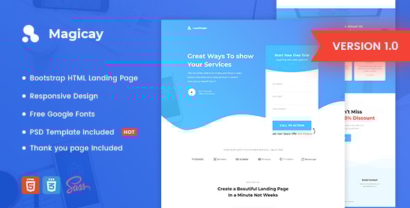 Magicay v1.0 - Business HTML Landing Page Template