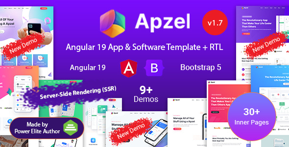 Apzel - Angular 13 App & SaaS Software Startup Template