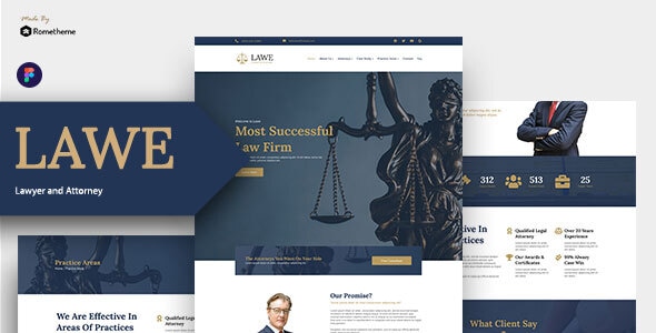 LAWE v1.0 - Lawyer and Attorney Figma Template
