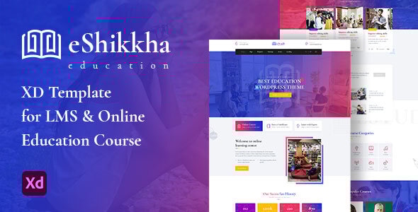 eShikkha v1.0 - LMS and Online Education XD Template