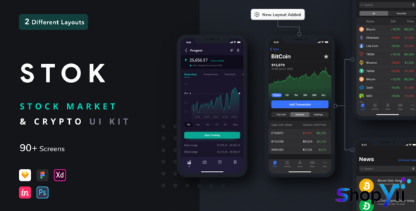 Stok v1.0 - Stock Market App UI Kit