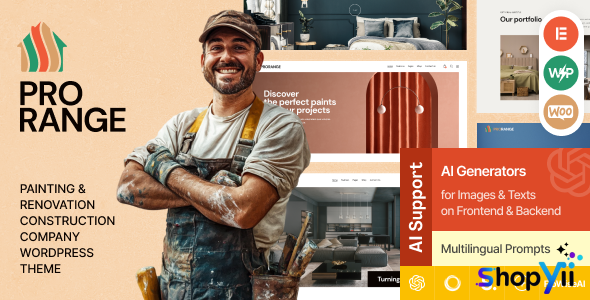 ProRange v2.3 - Painting & Renovation Construction Company WordPress Theme