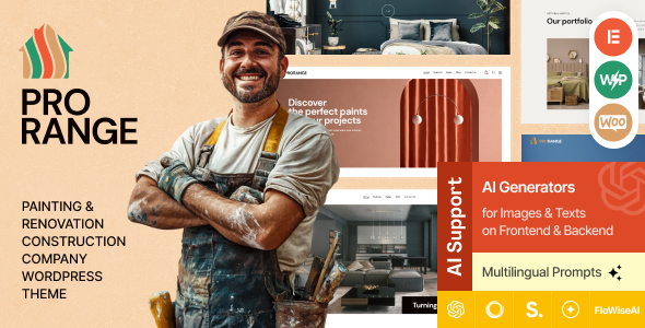 ProRange v1.5.1 - Painting & Renovation Construction Company WordPress Theme