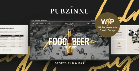 Pubzinne v1.0.0 - Sports Bar WordPress Theme