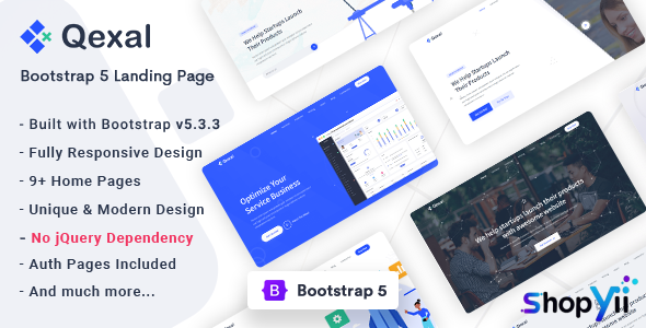 Qexal v2.0.0 - Bootstrap 5 Landing Page Template