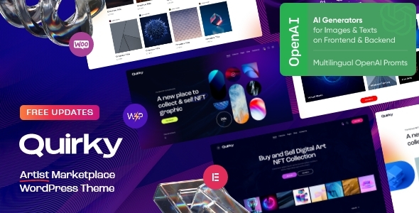 Quirky v1.0.0 - NFT, Token & Blockchain WCFM Marketplace WordPress Theme