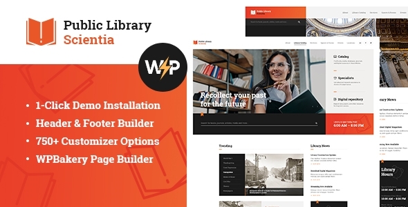 Scientia v1.0.1 - Public Library & Book Store Education WordPress Theme