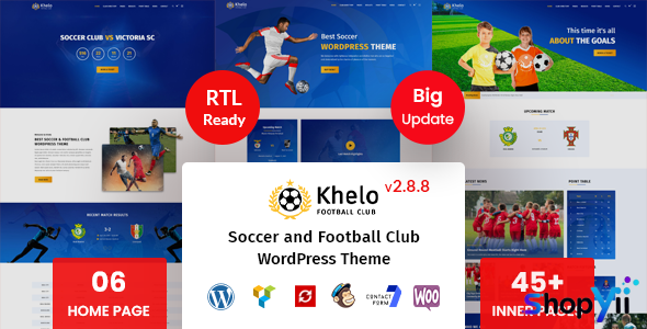 Khelo v2.7.2 - Soccer WordPress Theme