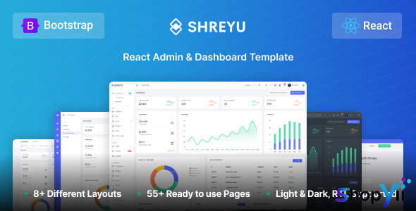Shreyu v1.0 - React Admin & Dashboard Template