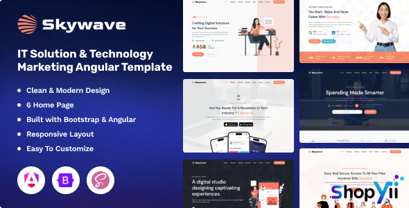 Skywave - IT Solution & Technology Marketing Angular Template