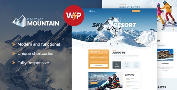 Snow Mountain v1.2.3 - Ski Resort & Snowboard School WordPress Theme