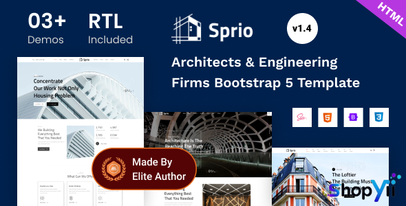 Sprio v1.2 - Architects & Engineers HTML Template