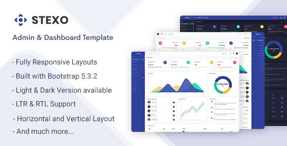 Stexo v1.1.0 - Admin & Dashboard Template
