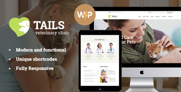 Tails v1.4.2 - Veterinary Clinic, Pet Care & Animal WordPress Theme + Shop