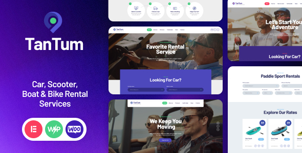 TanTum v1.1.1 - Car, Scooter, Boat & Bike Rental Services WordPress Theme
