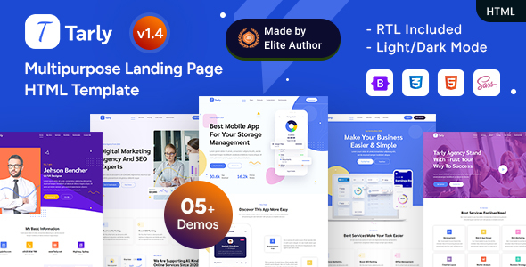 Tarly v1.0.1 - Multipurpose Landing Page HTML Template