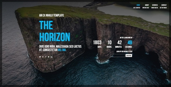 The Horizon v1.0 - Responsive Coming Soon Page