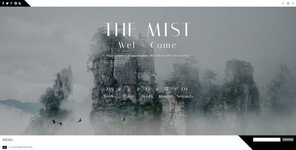 The Mist v1.4 - Responsive Coming Soon Page