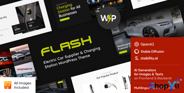 The Flash v1.0 - Electric Car Supplier & Charging Station WordPress Theme