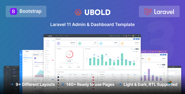 Ubold v1.0 - Laravel Admin & Dashboard Template