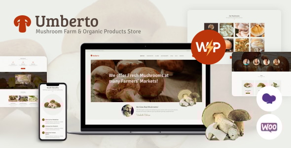 Umberto v1.2.1 - Mushroom Farm & Organic Products Store WordPress Theme