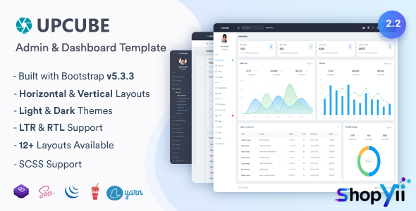 Upcube v2.0 - Responsive Bootstrap Admin & Dashboard Template