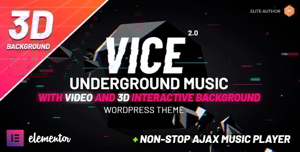 Vice v2.0.1 - Underground Music Elementor WordPress Theme