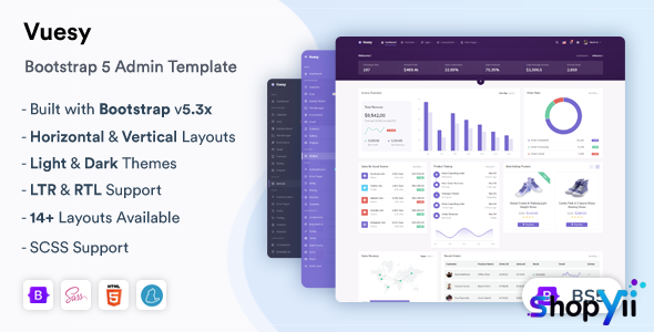Vuesy - Admin & Dashboard Template