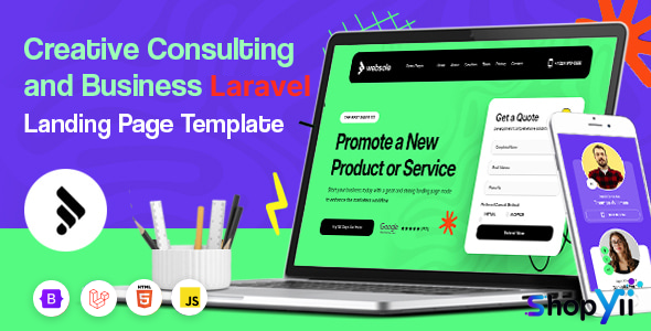 Websole - Creative and Business Consulting Laravel Landing Page Template