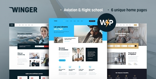 Winger v1.0.2 - Aviation & Flight School WordPress Theme