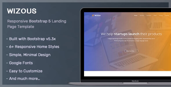 Wizous v1.0 - Bootstrap 5 Landing page Template