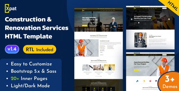 Xpat v1.2 - Construction & Renovation Bootstrap 5 Template