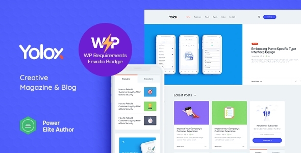 Yolox v1.0.5 - Modern WordPress Blog Theme for Business & Startup