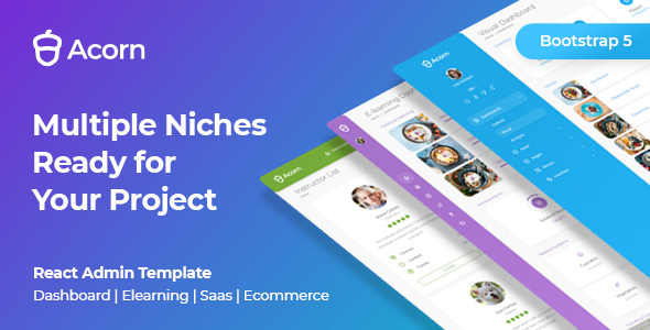 Acorn v1.0.2 - React Admin Template