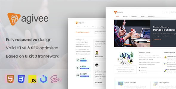Agivee v2.0 - Corporate Business HTML Template
