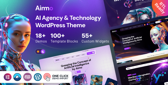 Aimo v1.0.0 - AI Agency & Technology WordPress Theme